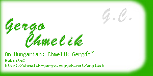 gergo chmelik business card